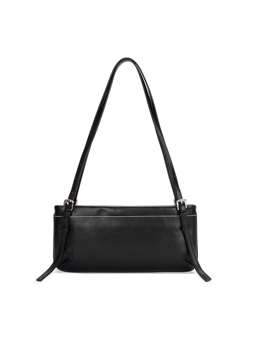 VINTAGE LEATHER SQUARE MINI BAG IN BLACK