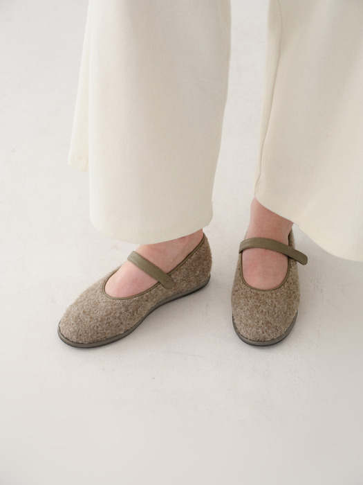 Danghye mary jane shoes Boucle Light brown