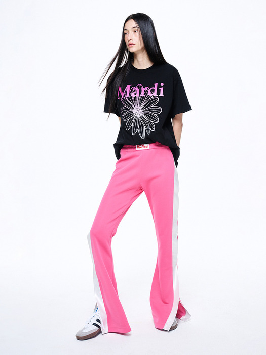 TSHIRT FLOWERMARDI GRADATION_BLACK PINK