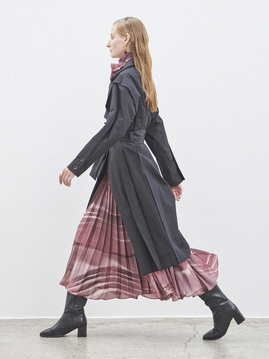 BELTED SINGLE TRENCH COAT_BLACK