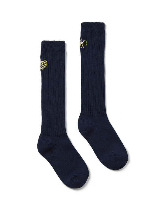 LONG SOCKS MRD LOGO_NAVY YELLOW