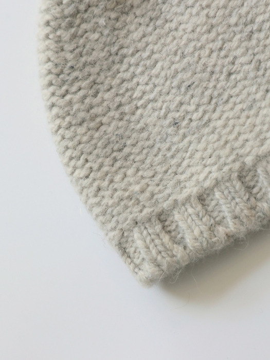 Alpaca knit beanie (Gray)