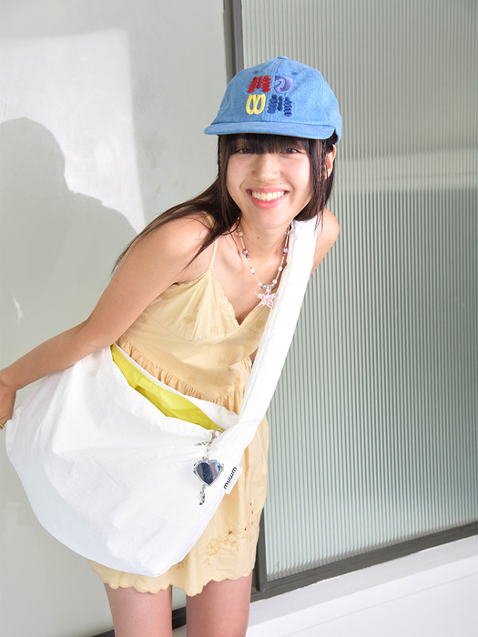 [Tyvek®] Puff-Up Big Bag (White/Lemon Yellow)