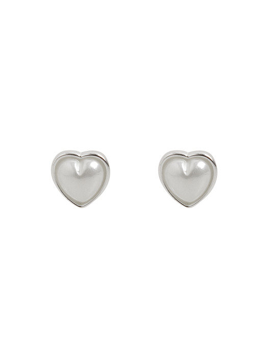 [Silver925] HTY016 Lovely heart pearl earrings