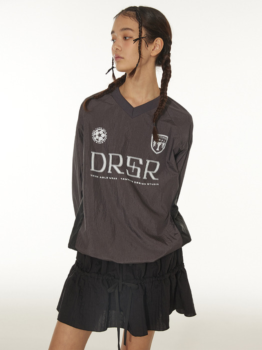 DS GLOSSY SOCCER TEE - CHARCOAL