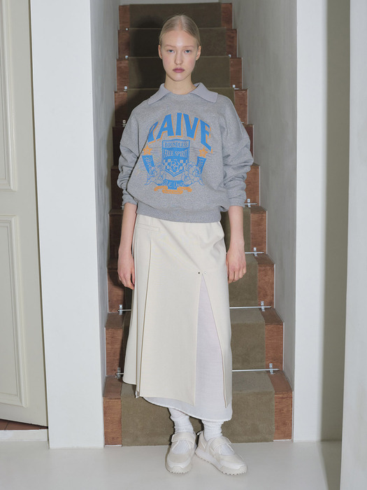 Pleats Skirt in E_Beige VW4SS124-9F