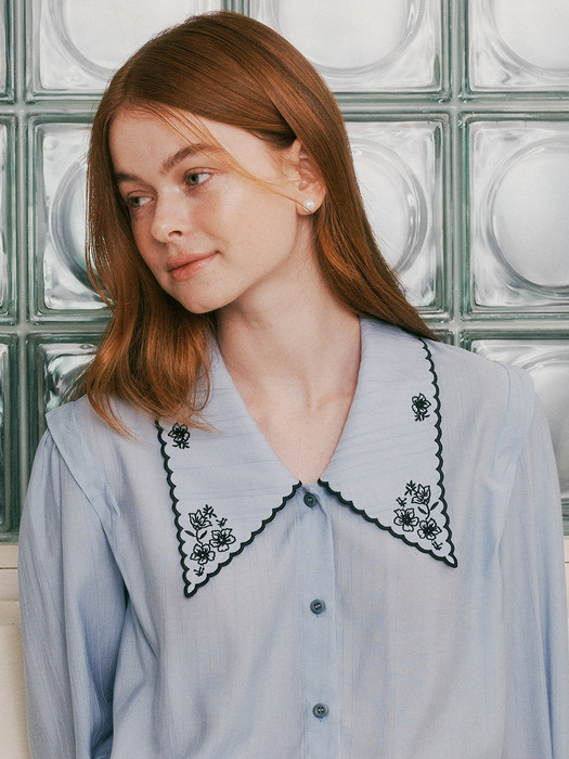 WD_Classic embroidered shirt_BLUE