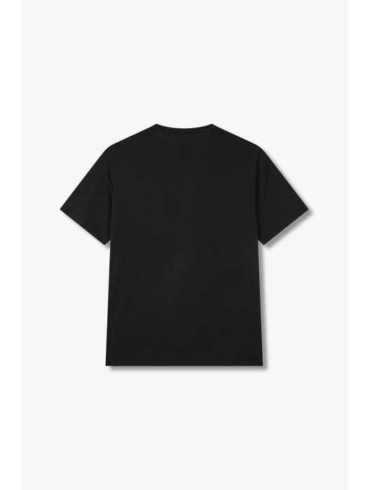 AX 남성 버티컬 로고 크루넥 티셔츠(A414130010)블랙