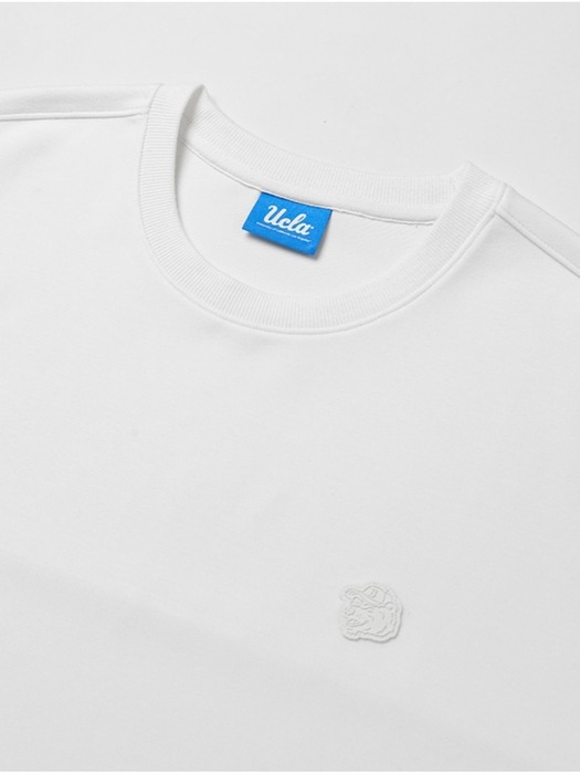 남녀공용 뒷절개 쿠션지 라운드 티셔츠[O-WHITE](UA4ST85_33)
