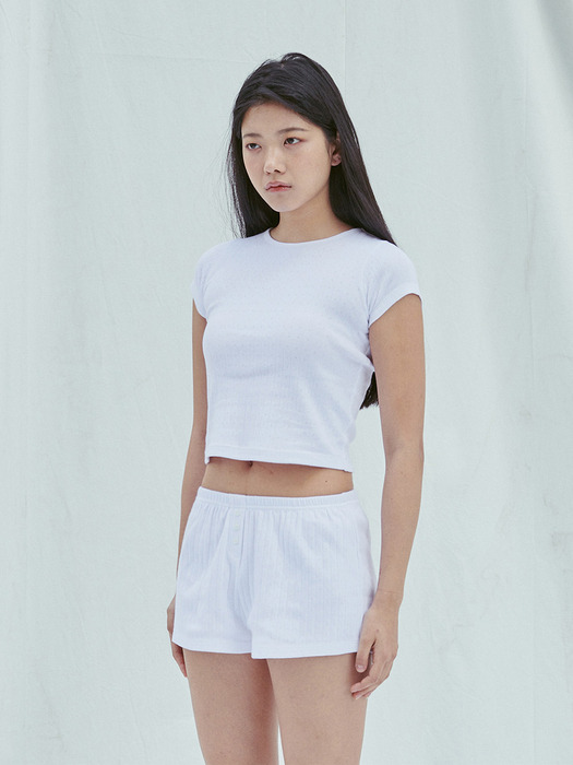 Pure White Short Sleeve T