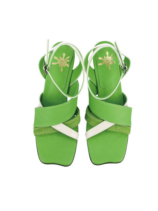 Q3SS-S215 / LUNA sandals (Yellowgreen)
