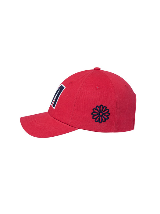 CAP M SATIN_RED NAVY