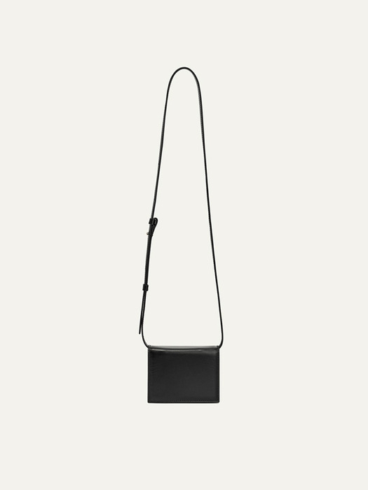 Accordion Mini Leather Bag Black