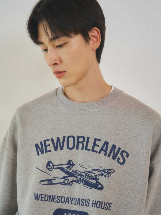 Heavy Cotton New Orleans Sweat Shirt 2color