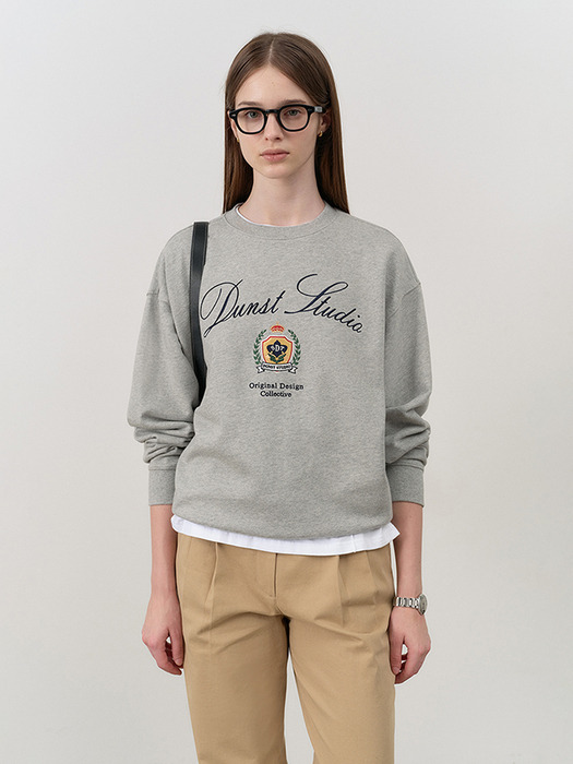 UNISEX CLASSIC LOGO SWEATSHIRT MELANGE GREY_UDTS4C113G2