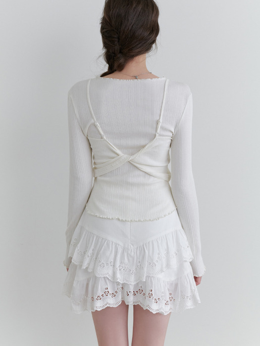 Rig bustier t-shirt_2piece (ivory)