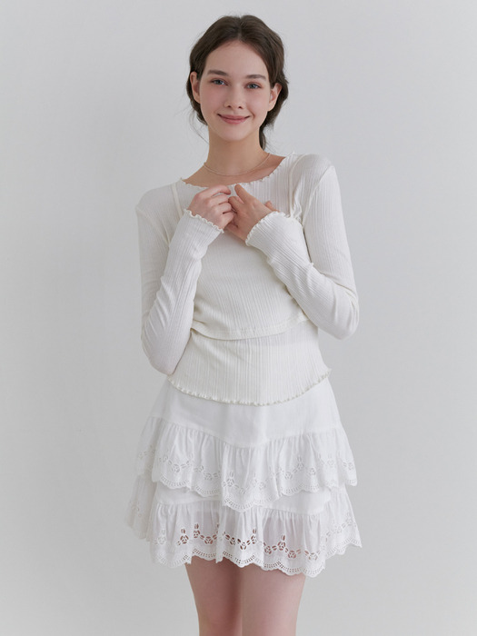 Rig bustier t-shirt_2piece (ivory)