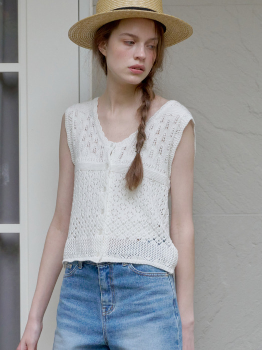 Crochet Knit Vest