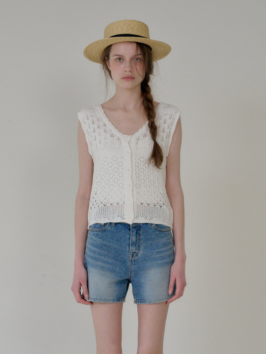 Crochet Knit Vest