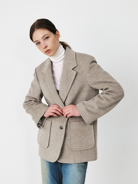 TFF WOOL OUT POCKET BLAZER_OAT-GREY