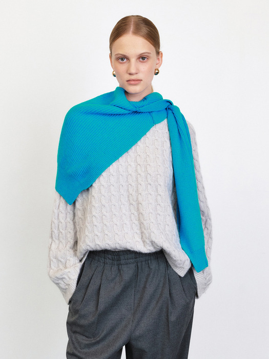 WOOL BLENDED SHAWL MUFFLER [3COLORS]