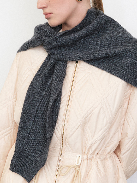 WOOL BLENDED SHAWL MUFFLER [3COLORS]