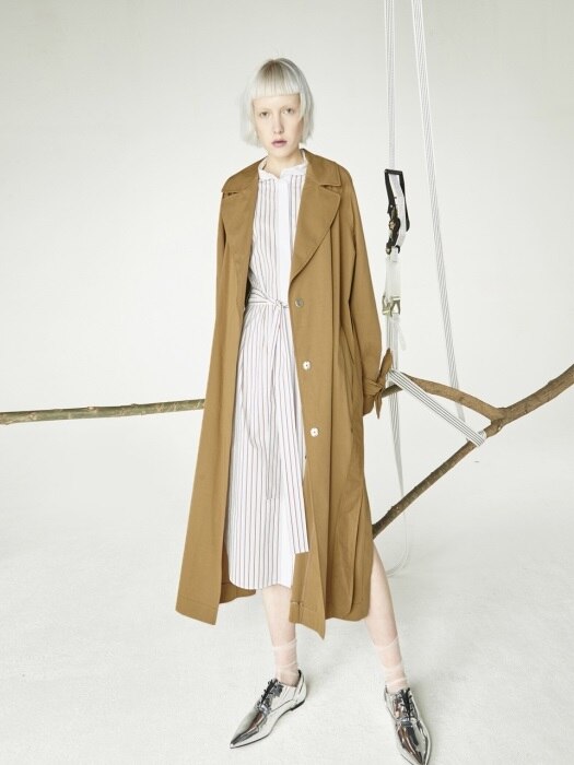 Leaves trench_Beige