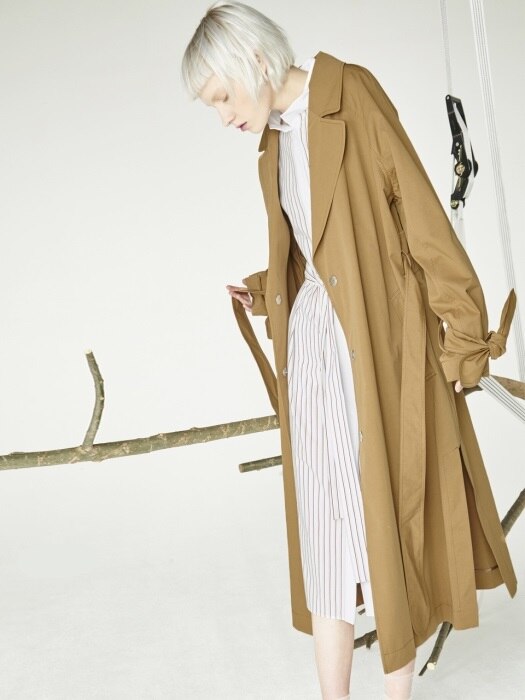 Leaves trench_Beige