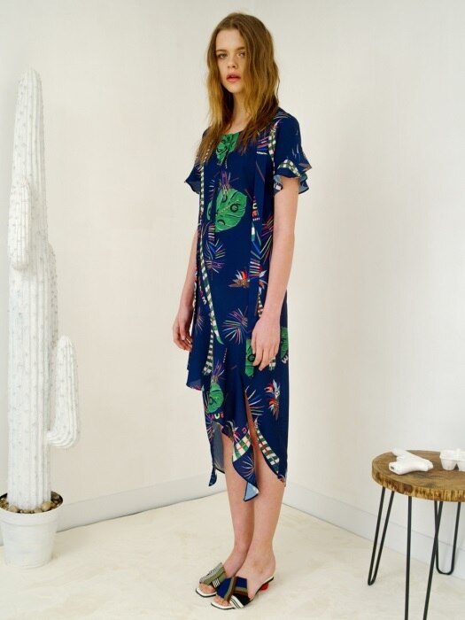 Summer Leaf Print dress