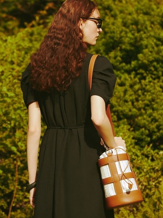 [EXCLUSIVE]PUFF SLEEVE DRESS (black)