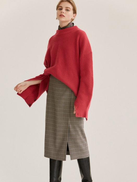 wrapped check skirt