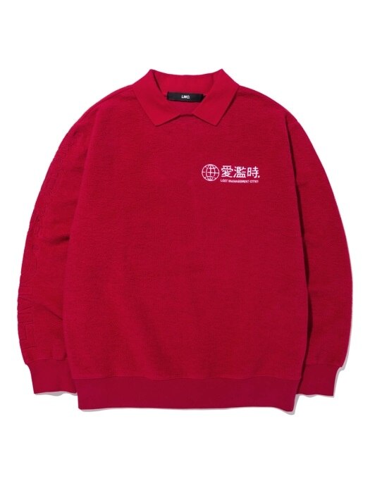 LMC COLLAR SWEATSHIRT red