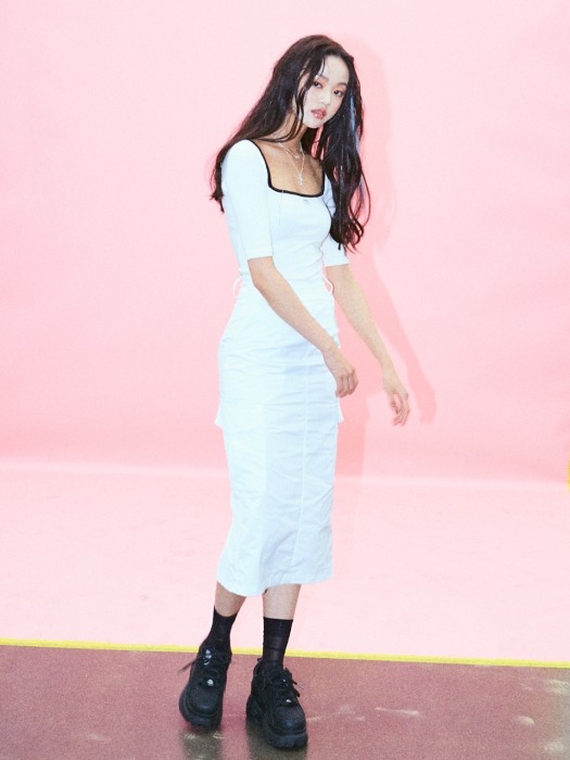 CARGO SKIRT white 