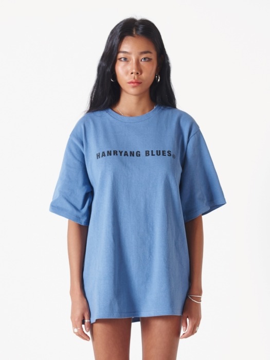 19ss Basic Logo Half Tee (Blue)