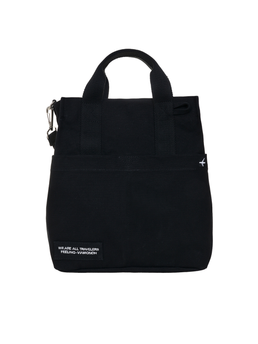 VIAMONOH DAILY CANVAS SHOULDER BAG (BLACK) 에코백 토트백 크로스백 숄더백 가방