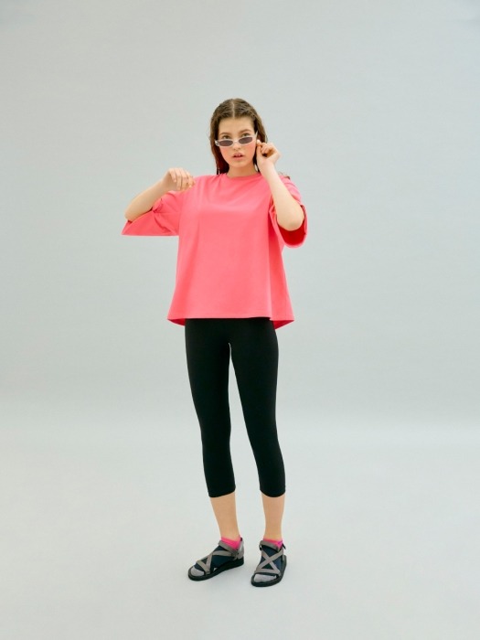 ROLL-UP SLEEVE T-SHIRT (PINK)