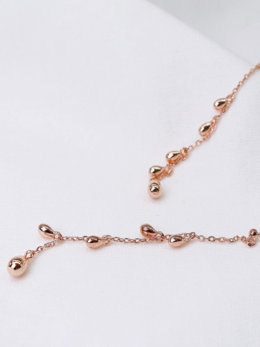 Water droplet earring(14k rose gold plating)