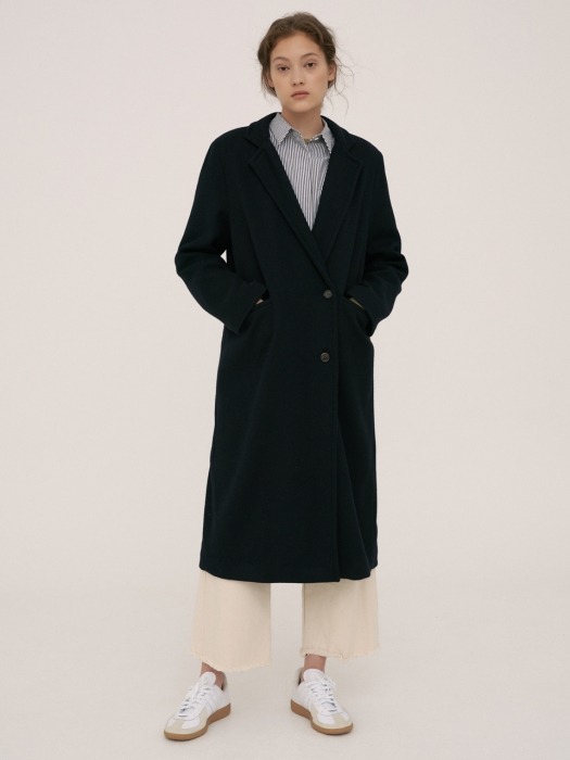 Wool Coat [Navy]