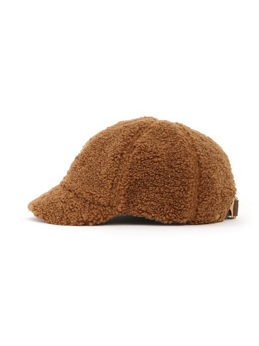 SHORT VISOR BALL CAP / POODLE / CARAMEL