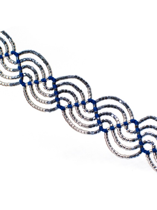 LUX bracelet, Classic Blue & SILVER