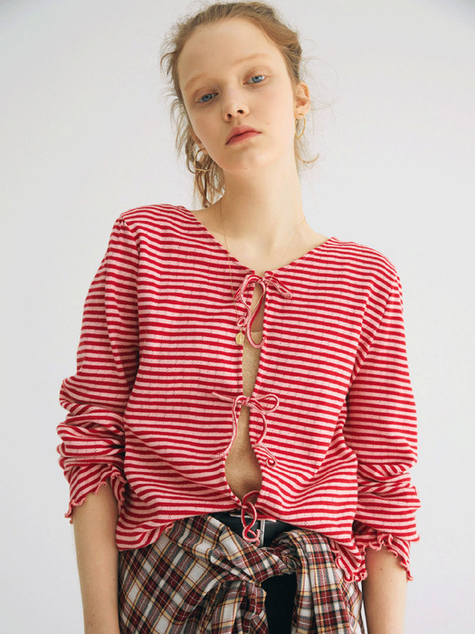 Strawberry filed forever cardigan