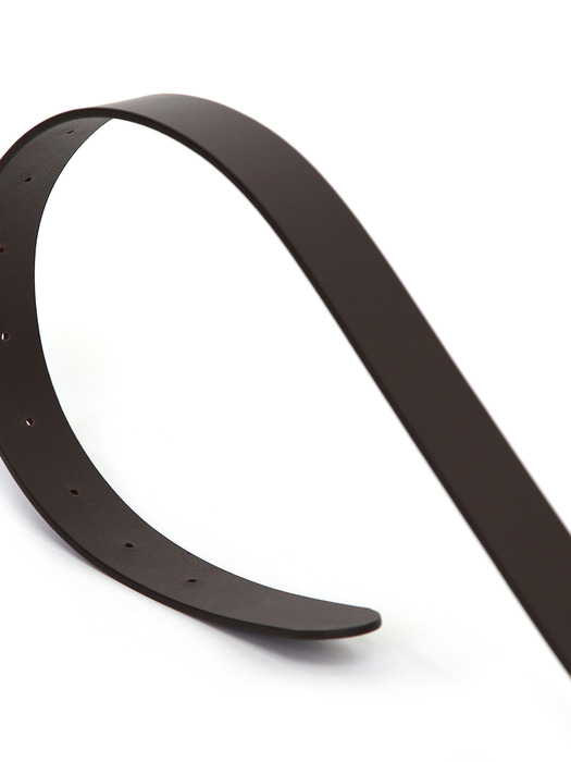 OVAL BELT / LEATHER / D BROWN
