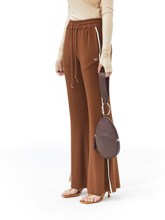 Flared Lounge Pants Brown