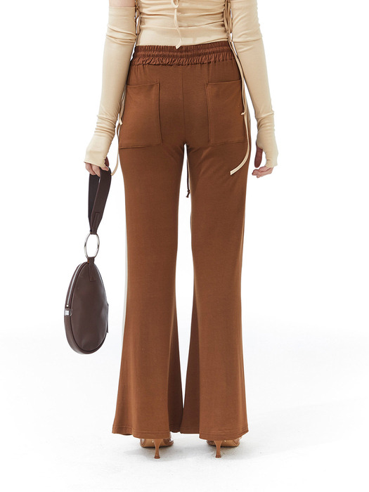 Flared Lounge Pants Brown