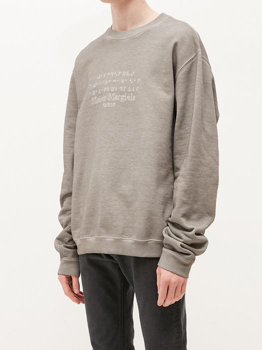 [MEN] 20FW LOGO EMBROIDERED SWEATSHIRT GREY S50GU0144 S25405 858