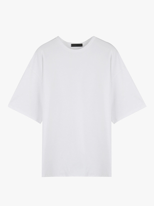 프리미엄 실켓 코튼 티셔츠 (White)