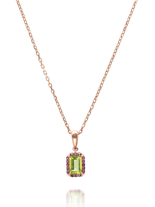 [925] square mini necklace