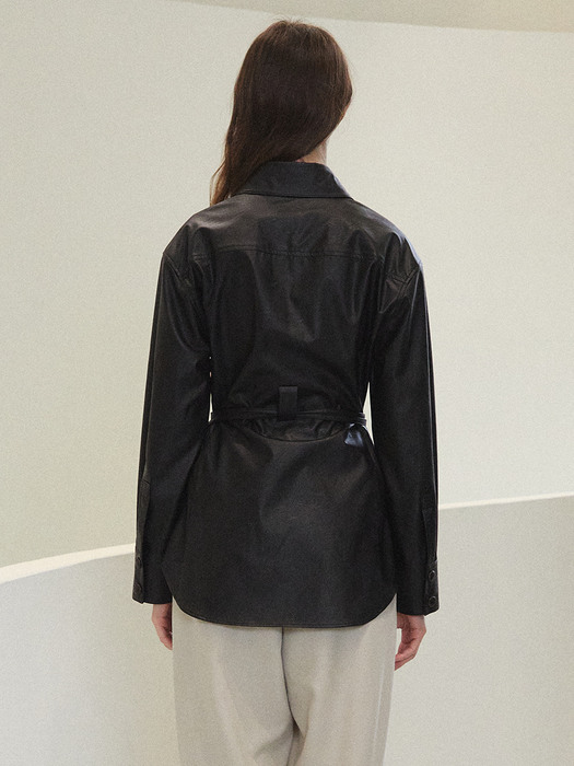 FAUX LEATHER SHIRTS