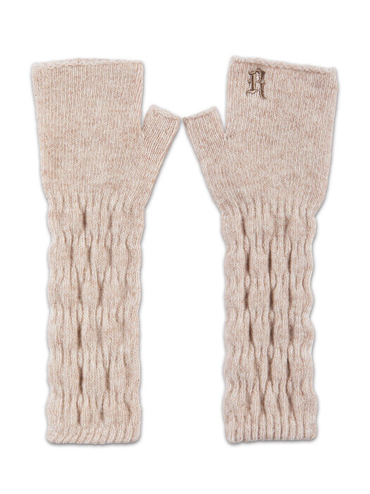 CABLE KNITTED HAND WARMER [IVORY]