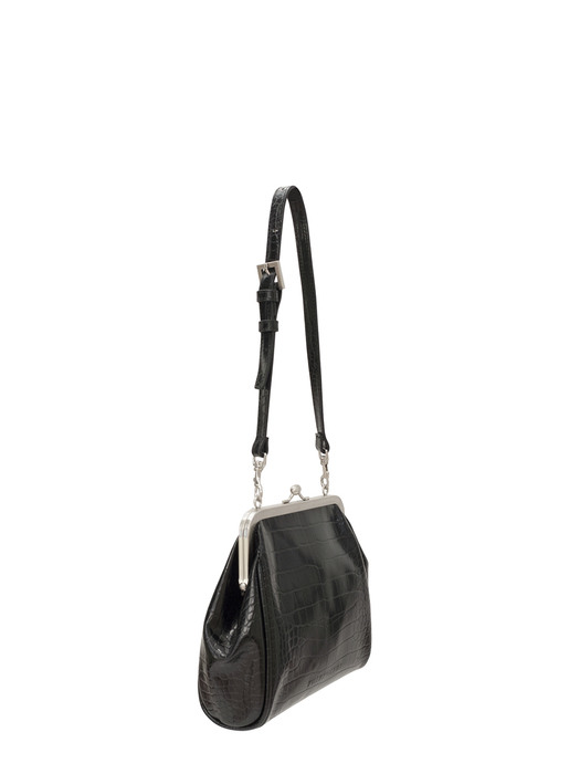 Olsen Frame mini bag ( Croc Black )